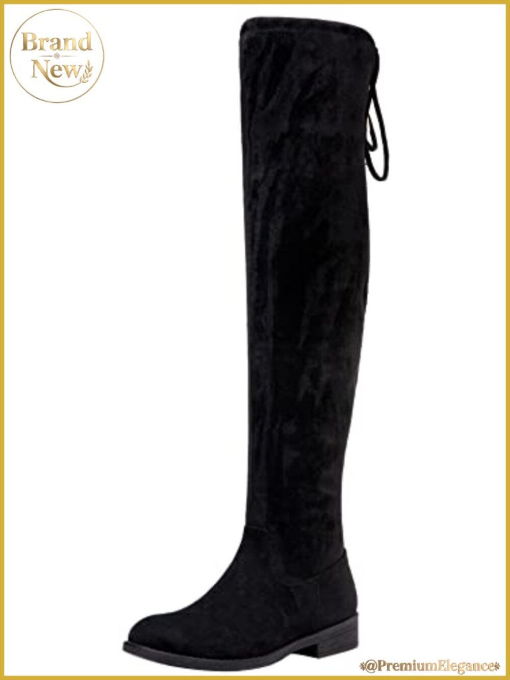 Synthetic Suede Over the Knee Flat Heel Thigh High Boots